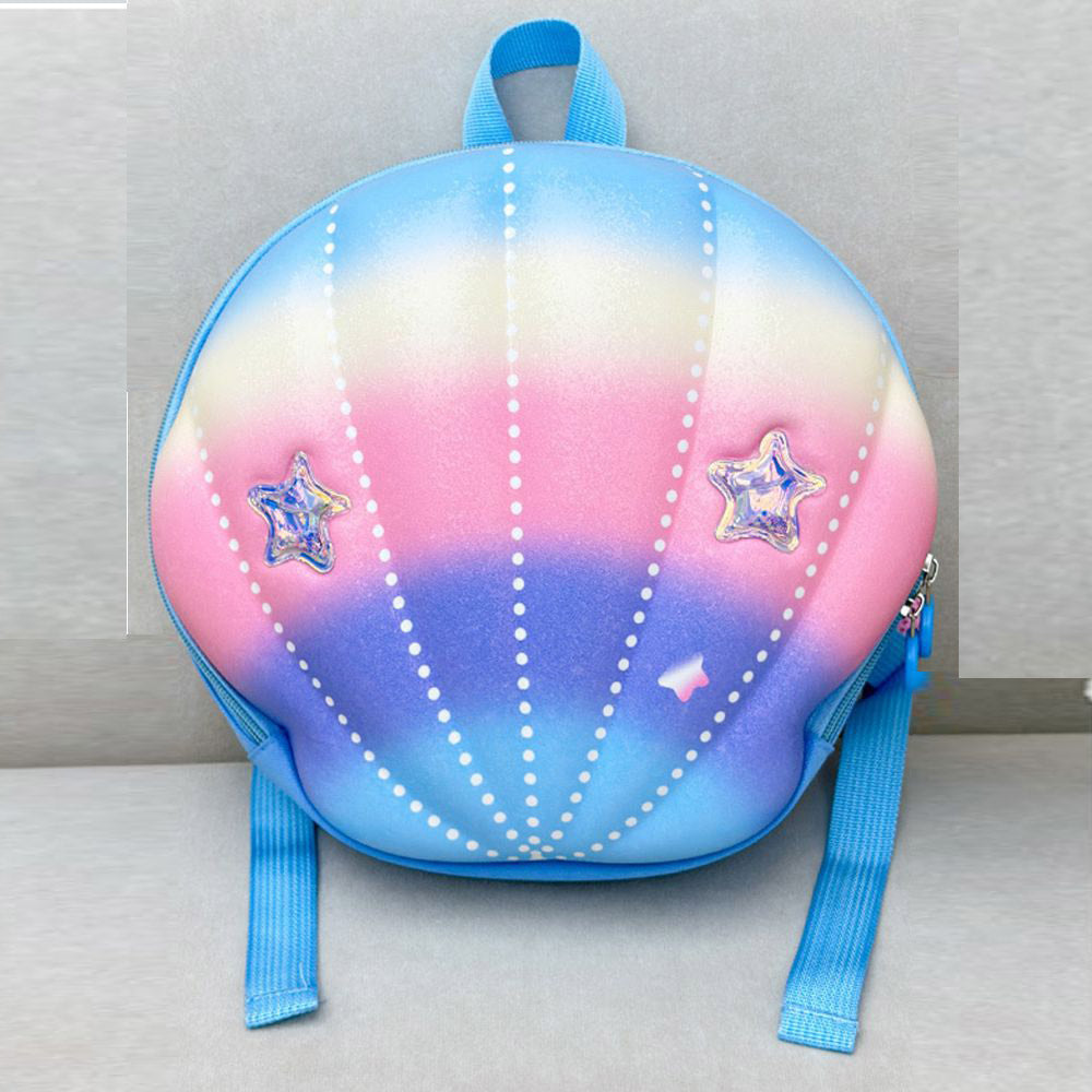 Mini Size Blue Shell Nursey and Early school Backpack for Pre toddlers, 2 years - 5years