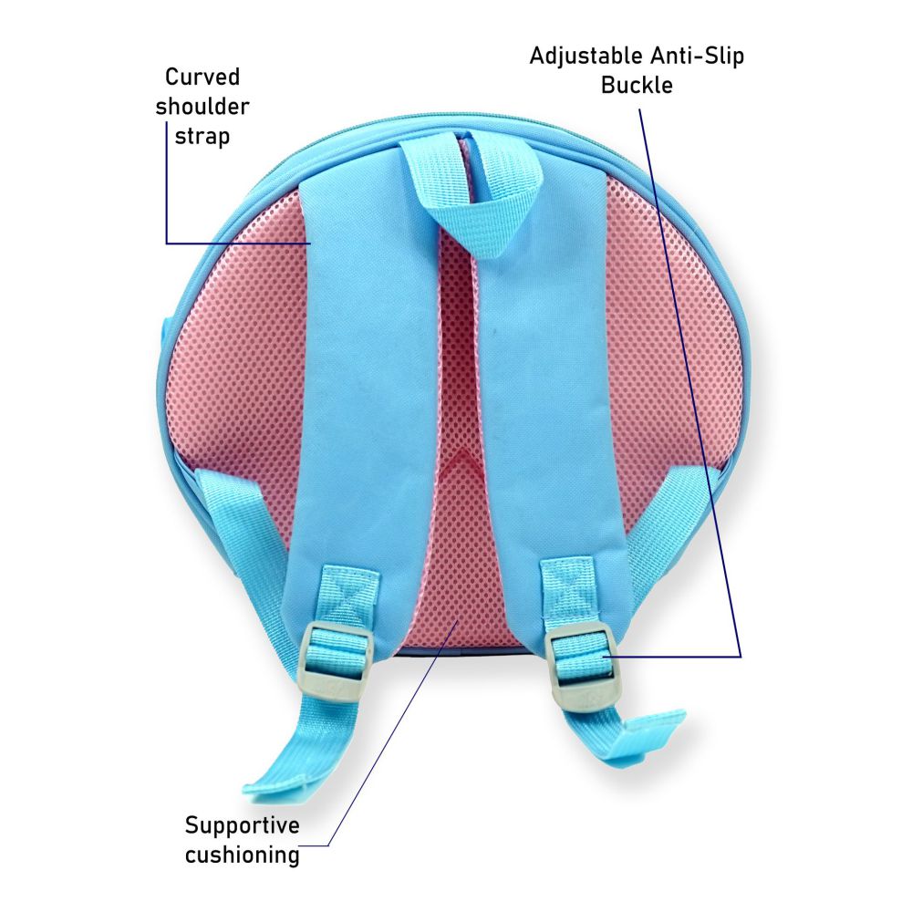 Mini Size Blue Shell Nursey and Early school Backpack for Pre toddlers, 2 years - 5years