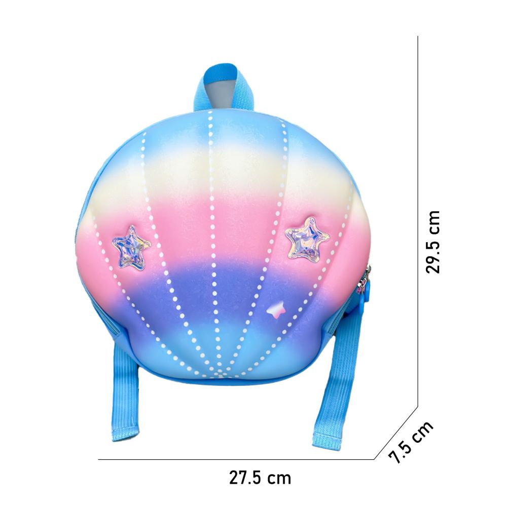 Mini Size Blue Shell Nursey and Early school Backpack for Pre toddlers, 2 years - 5years