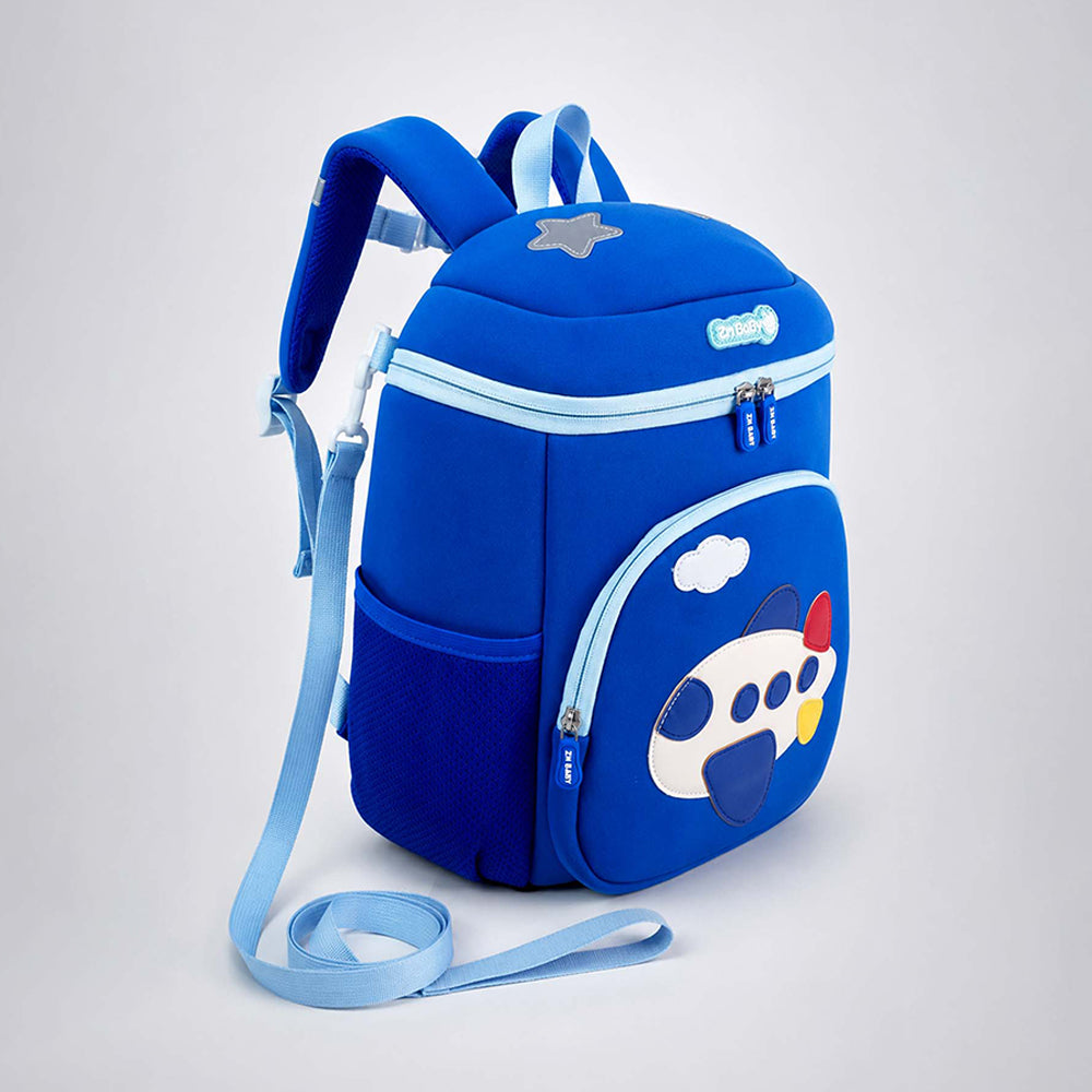 Blue Plane Soft Neoprene Backpack for Toddlers & Kids,3yrs to 5yrs
