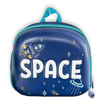 Mini Size Blue Space Craft Nursery and Early School Backpack for Pre Toddlers, 2 years- 5years