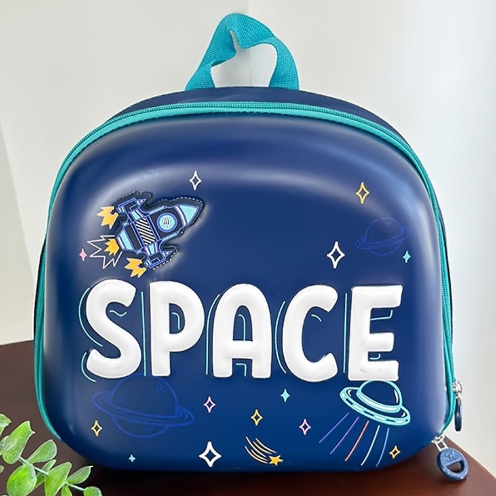 Mini Size Blue Space Craft Nursery and Early School Backpack for Pre Toddlers, 2 years- 5years
