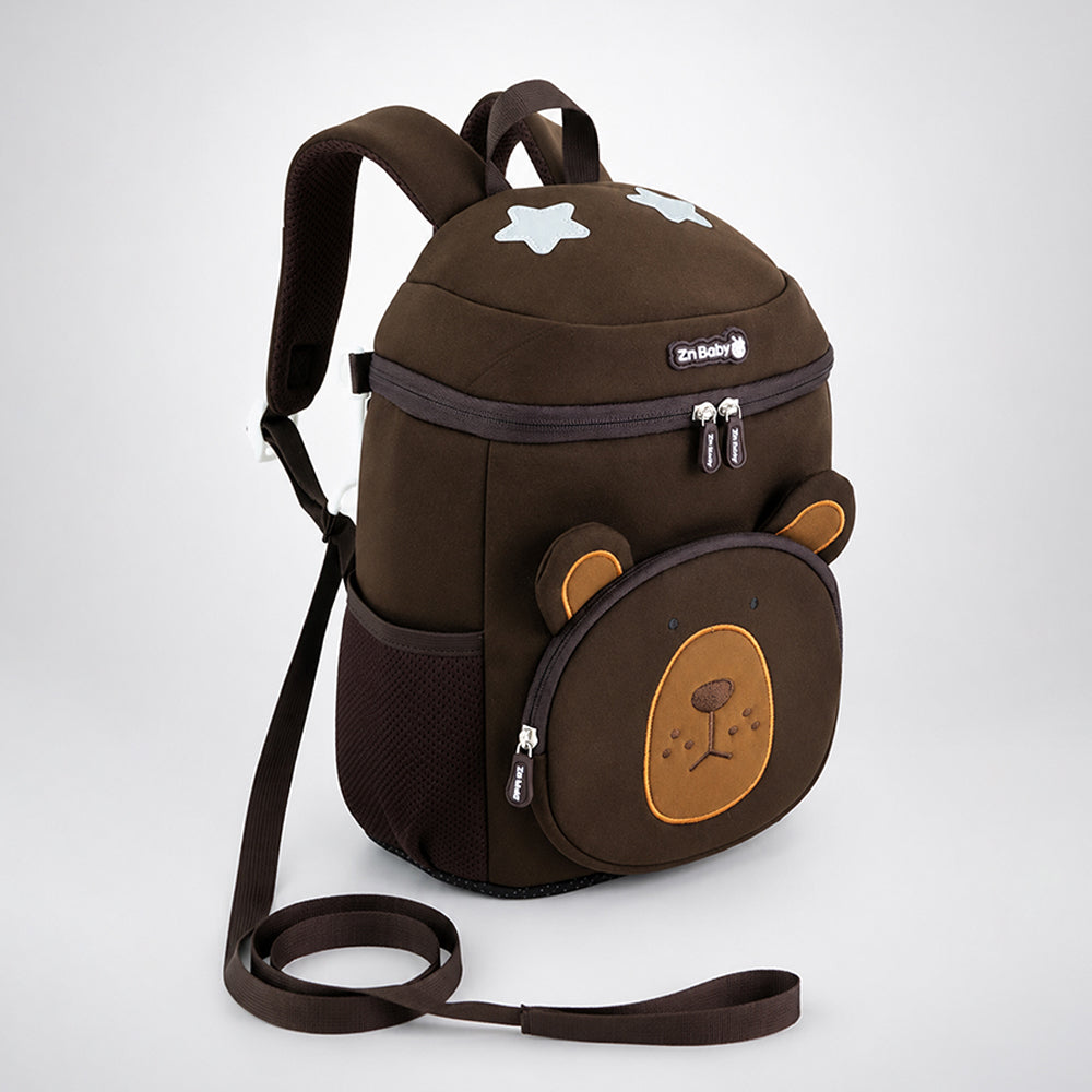 Brown 3D Bear Soft Neoprene Backpack for Toddlers &  Kids, 3yrs - 5yrs