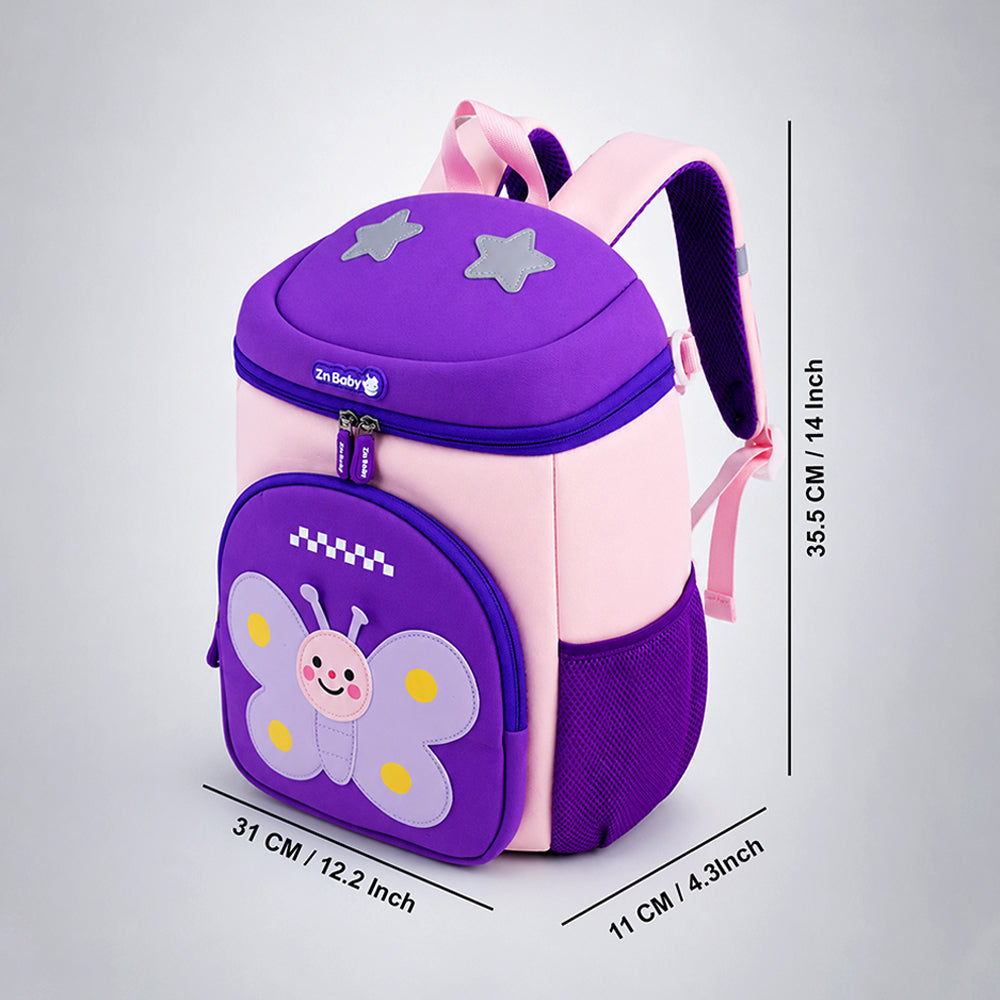Butterfly Soft Neoprene Backpack for Toddlers & Kids, 3yrs to 5yrs