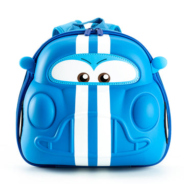 Blue Vroom Car theme Backpack for Toddlers