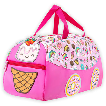 Donuts Candy Theme Kids Duffle Bag for Classes and Travel, 5yrs +