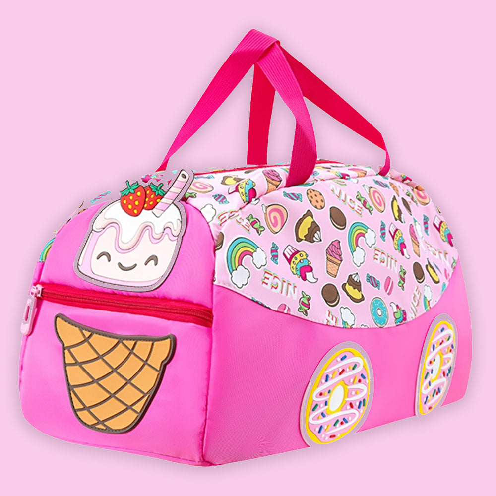 Donuts Candy Theme Kids Duffle Bag for Classes and Travel, 5yrs +