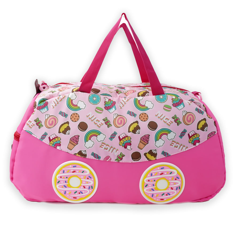 Donuts Candy Theme Kids Duffle Bag for Classes and Travel, 5yrs +