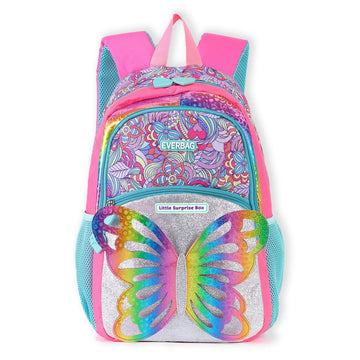 Green 3d Glitter Butterfly School Backpack for Kids