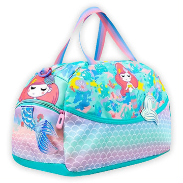 Mint Mermaid Theme Kids Duffle Bag for Classes and Travel, 5 years +