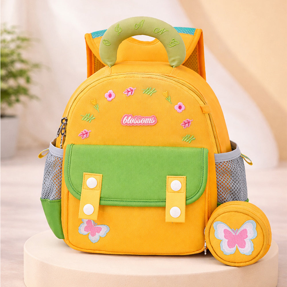 Mini Yellow & Green Butterfly toddlers Backpack for nursery school and travel
