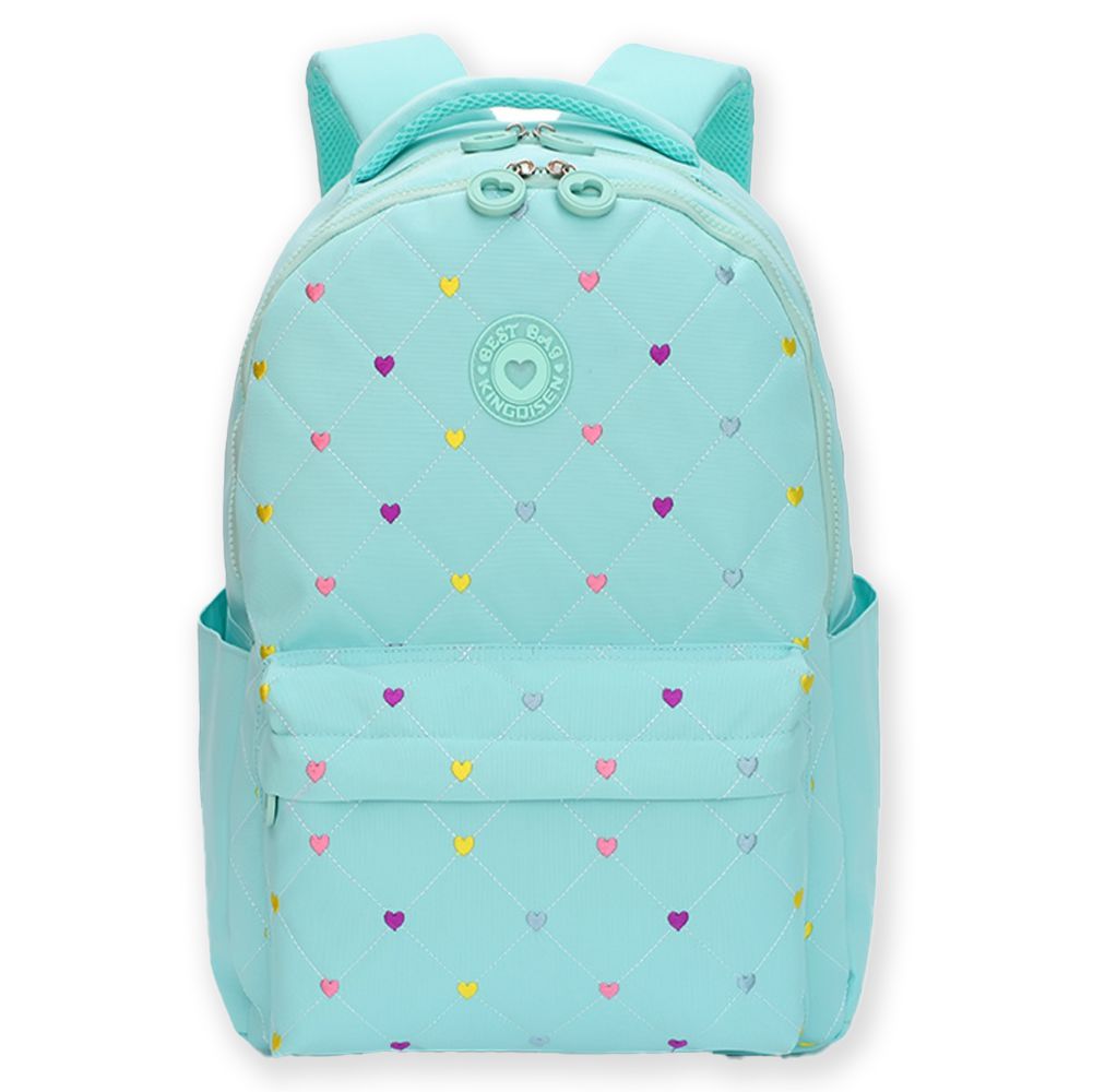 3pcs Mint Mini Heart Matching Backpack, Lunch Bag and Stationery Pouch