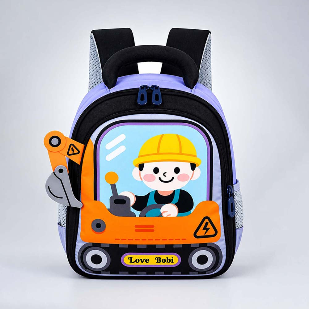 Orange 3d Trucker Baby Backpack for Toddlers & Kids – Little Surprise Box Pvt. Ltd