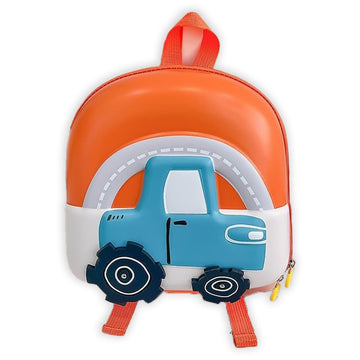 Mini Size Orange Car Nursery and Early School Backpack for Pre Toddlers, 1year- 4years