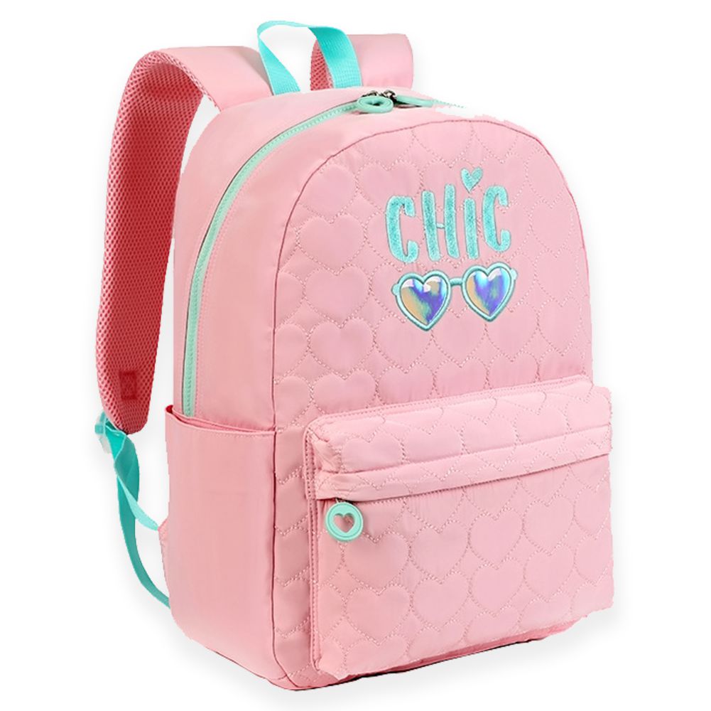 3pcs Pink Cool Glasses Matching Backpack, Lunch Bag and Stationery Pouch, 8yrs to Adults