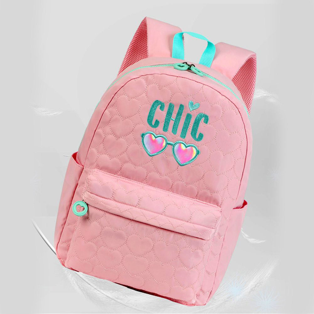 3pcs Pink Cool Glasses Matching Backpack, Lunch Bag and Stationery Pouch, 8yrs to Adults