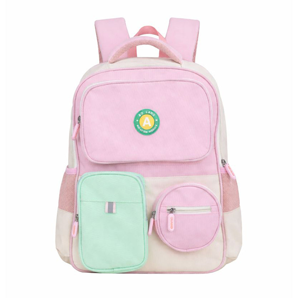 Pink & Mint 3 different pocket style school backpack for older kids & Adults