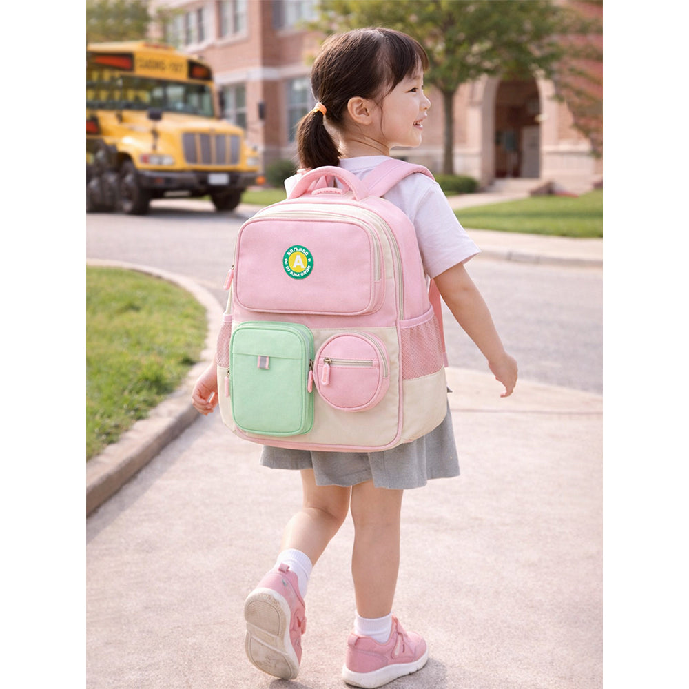 Pink & Mint 3 different pocket style school backpack for older kids & Adults
