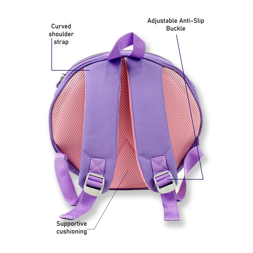 Mini Size Purple Shell Nursey and Early school Backpack for Pre toddlers, 2 years - 5years