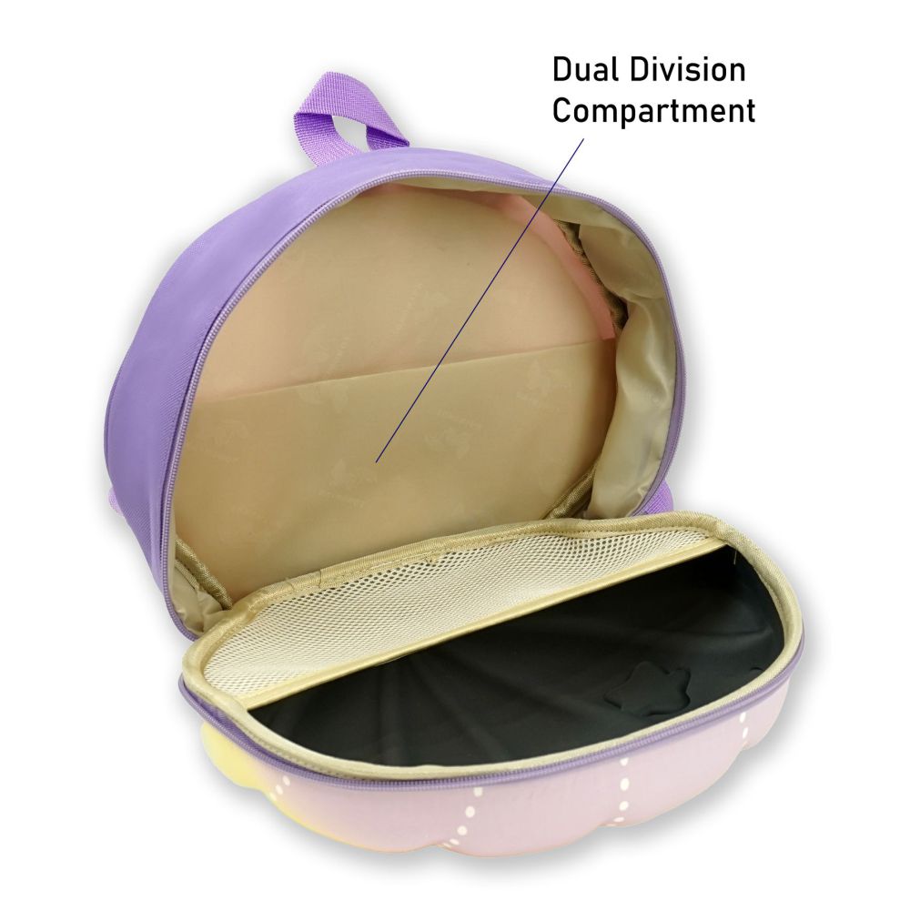 Mini Size Purple Shell Nursey and Early school Backpack for Pre toddlers, 2 years - 5years
