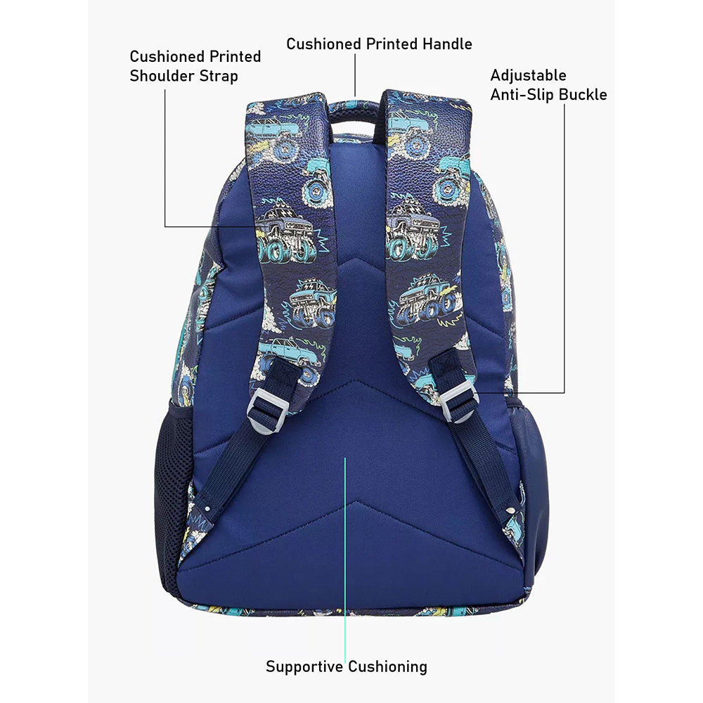 2pcs Monster Truck School Backpack & matching Lunchbag for Kids, 5yrs - 10 yrs