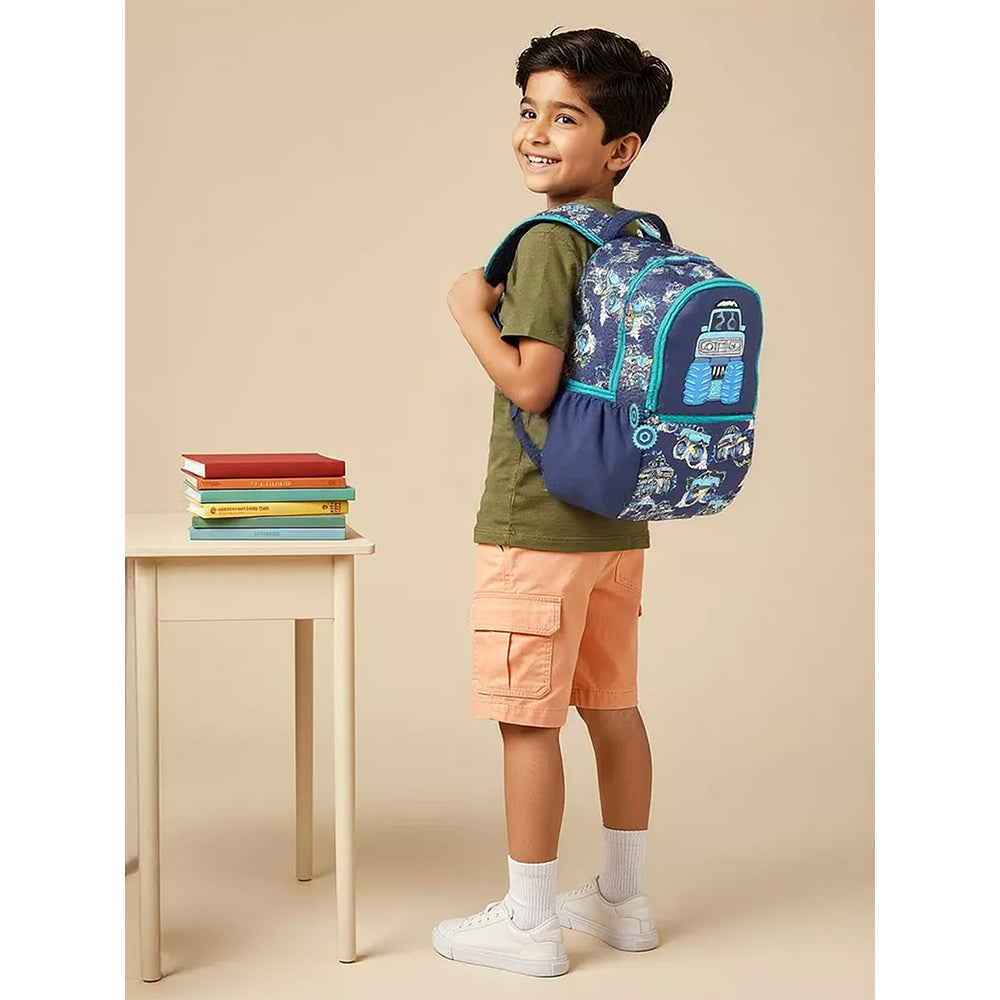 Little Surprise Box,Monster Truck School Backpack for Kids, 5yrs - 10 yrs