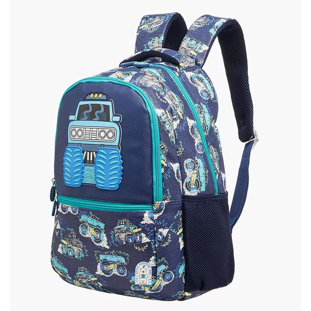 Little Surprise Box,Monster Truck School Backpack for Kids, 5yrs - 10 yrs