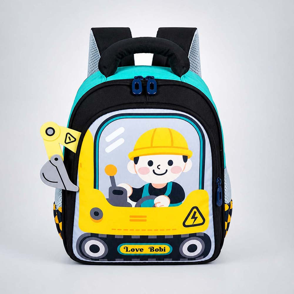 Yellow 3d Trucker Baby Backpack for Toddlers & Kids