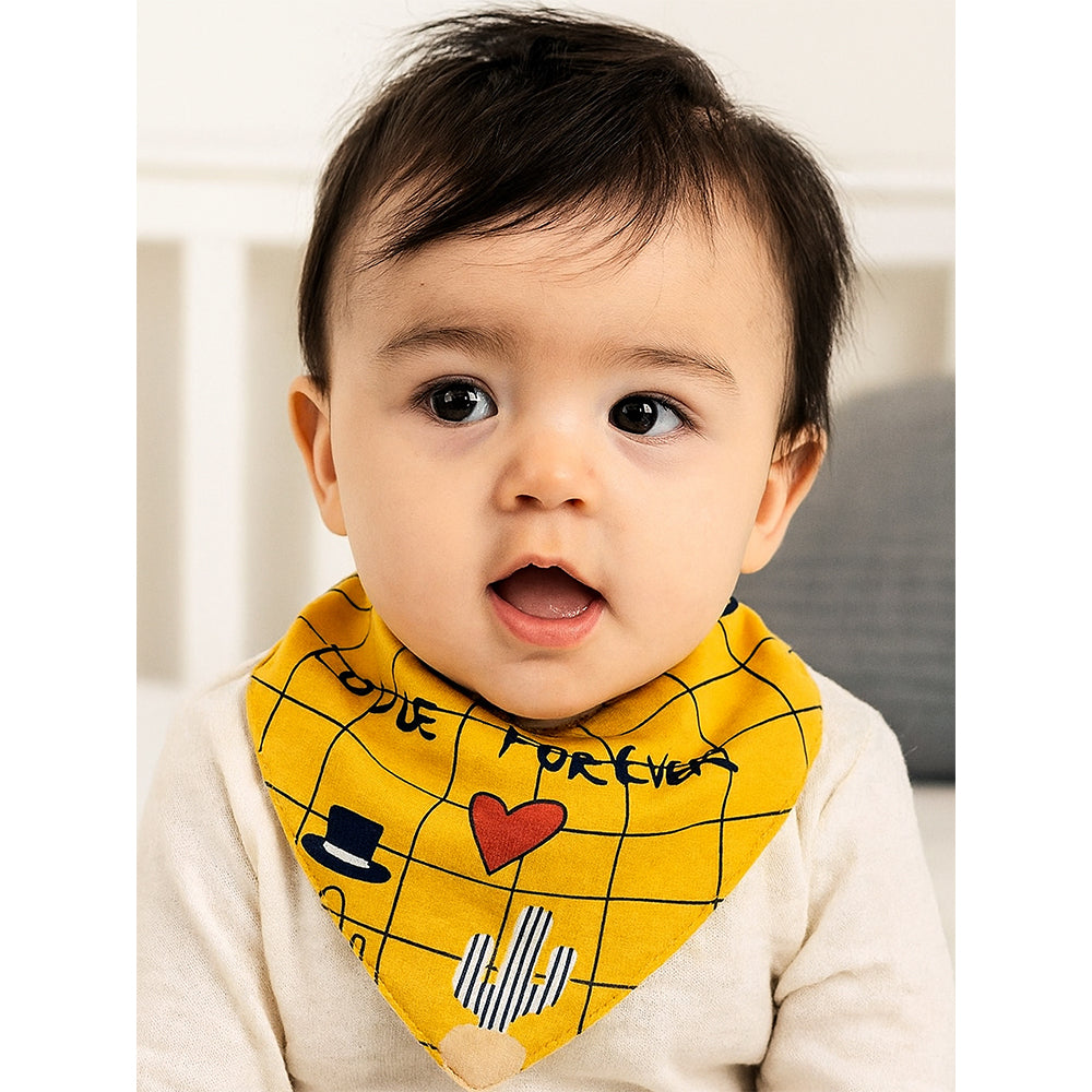 3PCS Set of Multi Cactus premium adjustable snap button closure Bibs