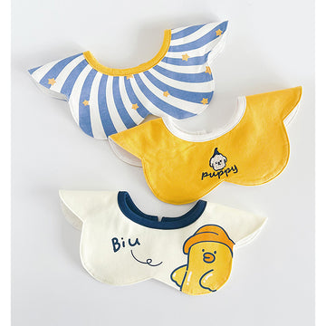 3PCS Set, Duck print premium adjustable button closure & wide shoulder size bibs