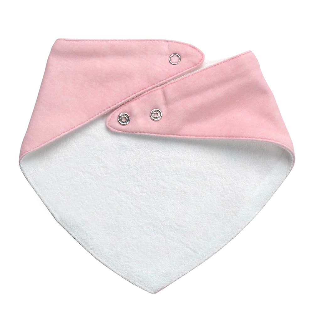 3PCS Set of Pink Crown premium adjustable snap button closure Bibs