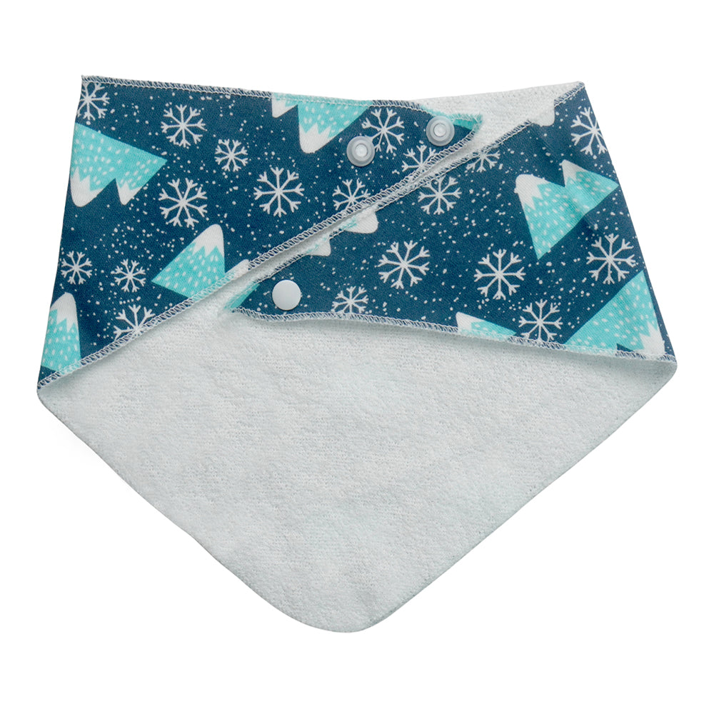 3PCS Set of Polar Bear print premium adjustable snap button closure Bibs