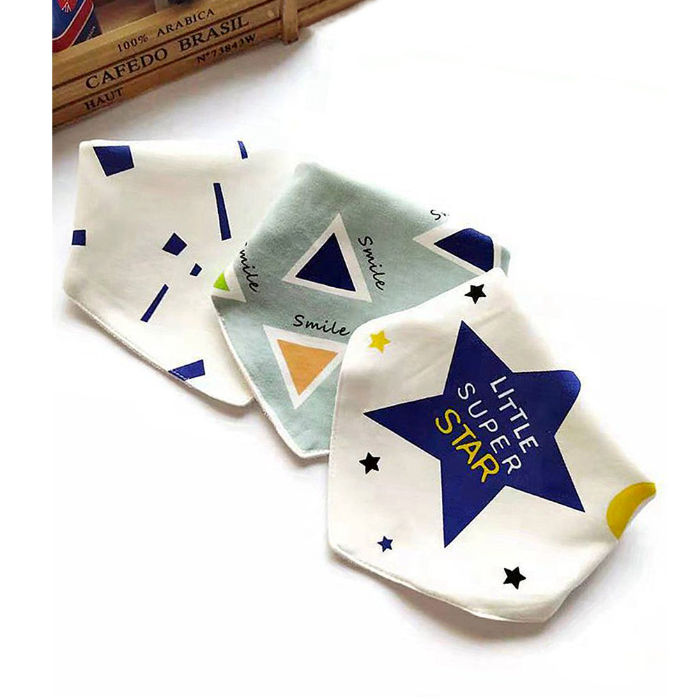 3PCS Set of SuperStar print premium adjustable snap button closure Bibs