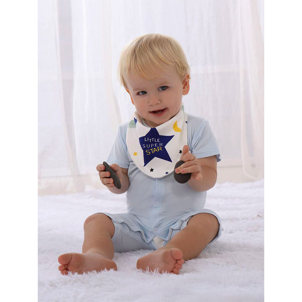 3PCS Set of SuperStar print premium adjustable snap button closure Bibs