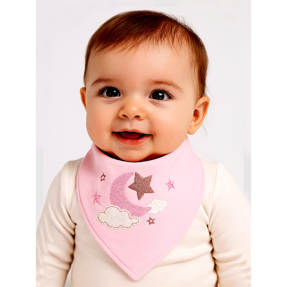 3PCS Set of Twinkle Star print premium adjustable snap button closure Bibs