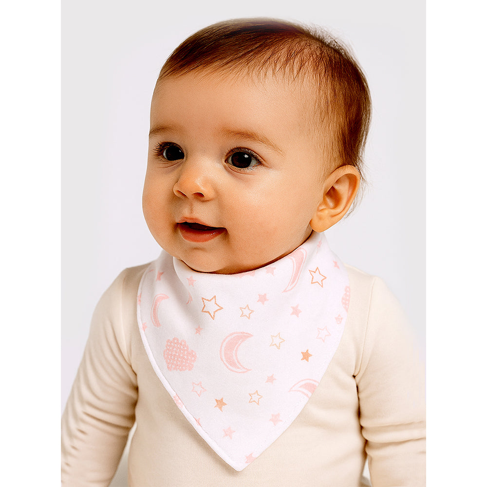 3PCS Set of Twinkle Star print premium adjustable snap button closure Bibs