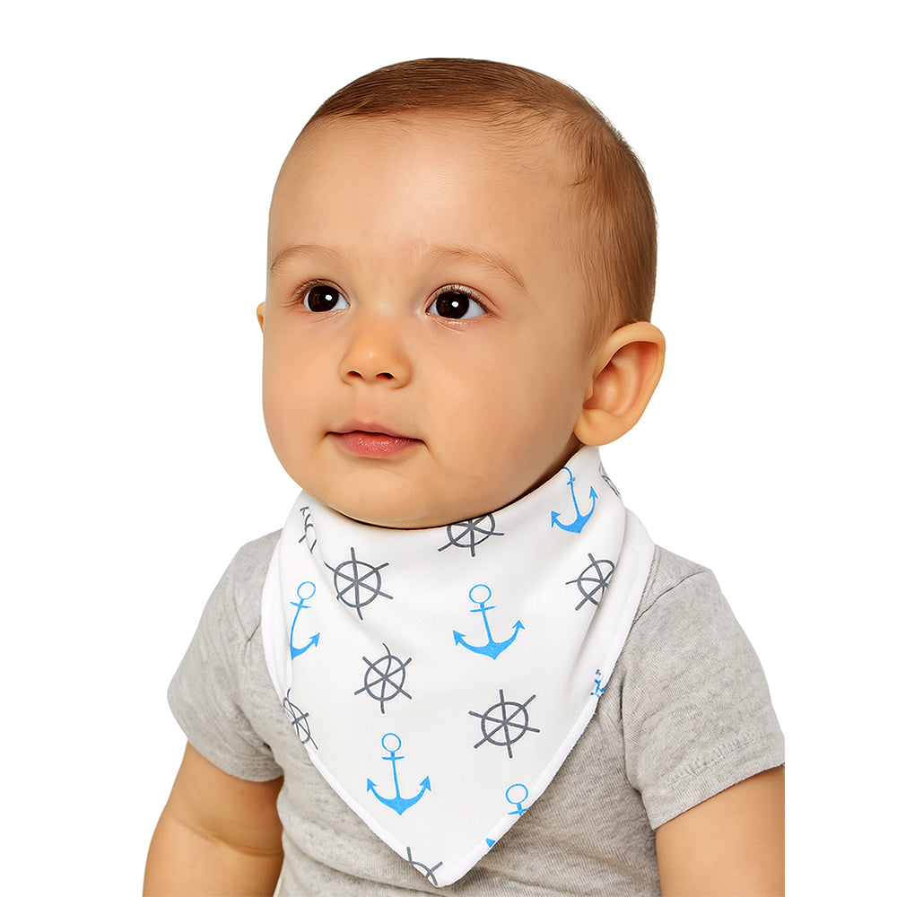 3PCS Set of Whale print premium adjustable snap button closure Bibs