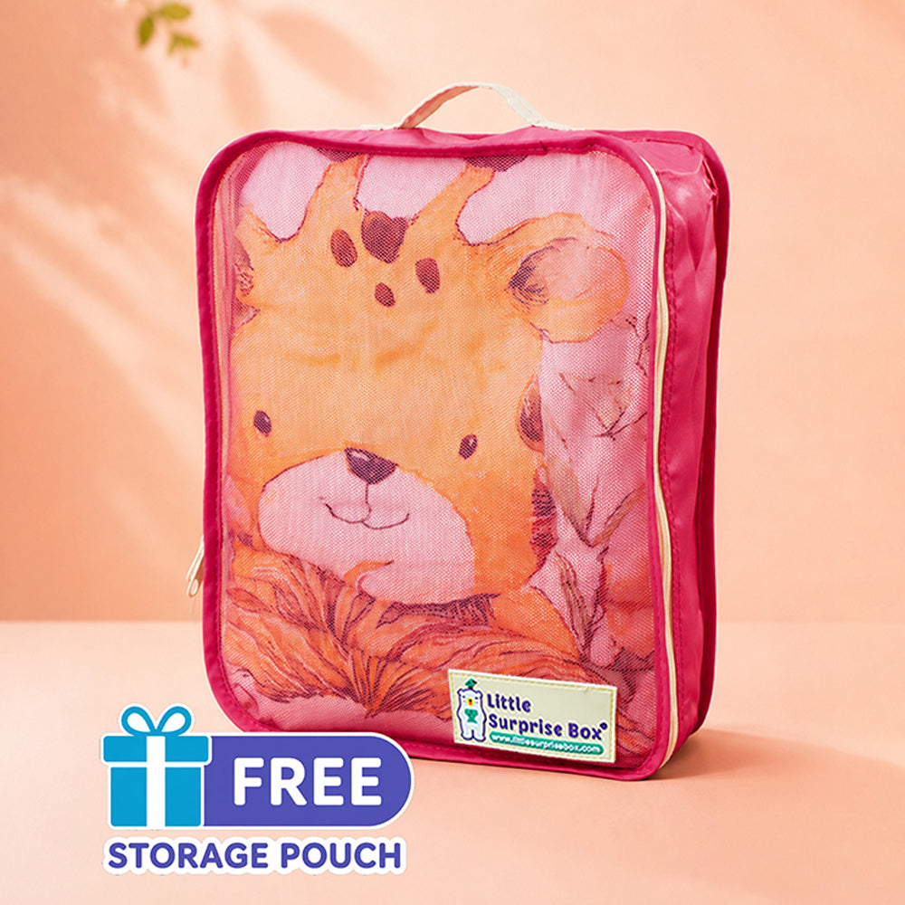 Jungle Friends Super Soft Muslin Cotton Blanket for Newborns & Infants with Free Storage Pouch