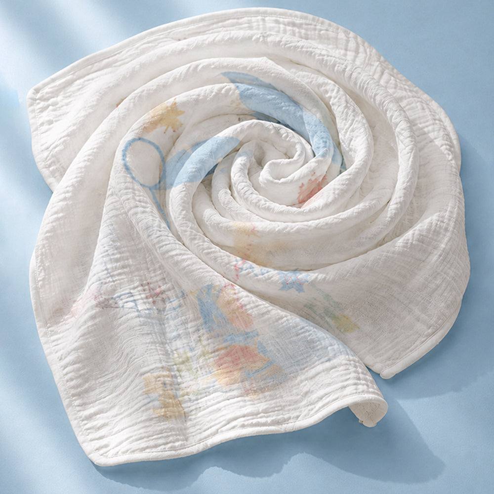 Giraffe Star Catcher Super Soft Muslin Cotton Blanket for Newborns & Infants with Free Storage Pouch