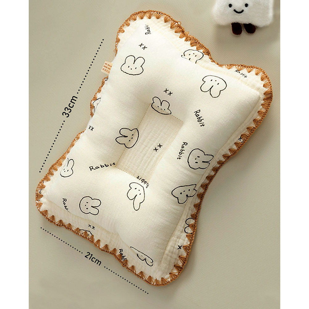 Rabbit Face, 2pcs Super Soft Breathable pure Muslin cotton Blanket and pillow set for Newborn & Infants