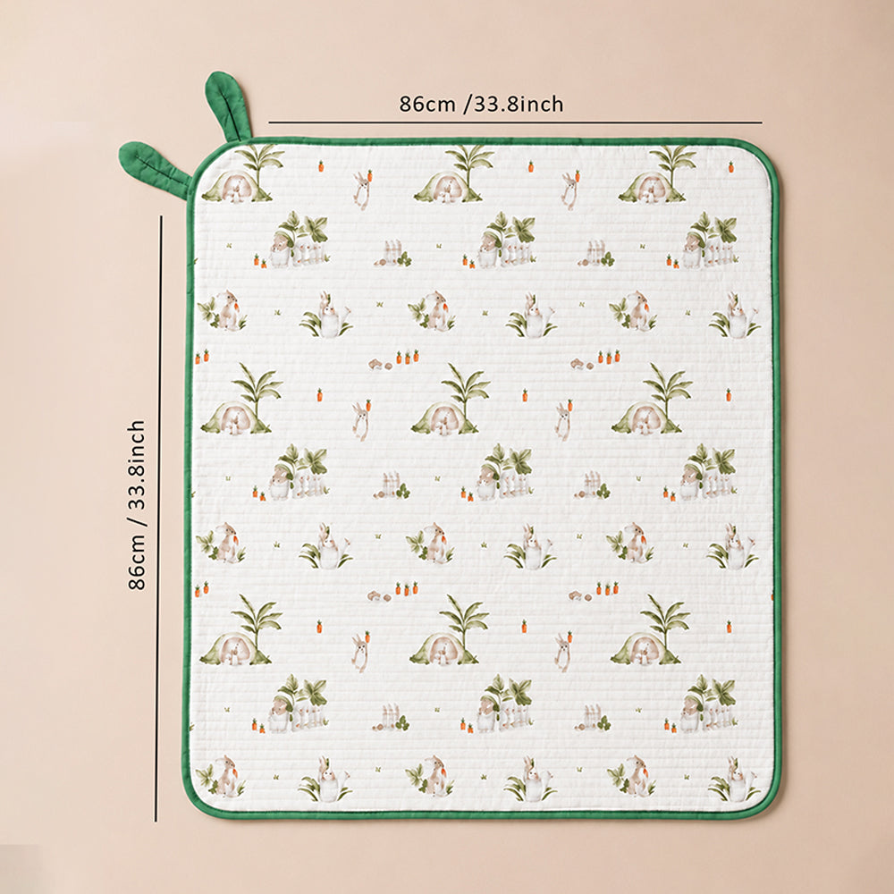 Green Bunny World Wrapper Blanket with Hood for Newborn and Infants