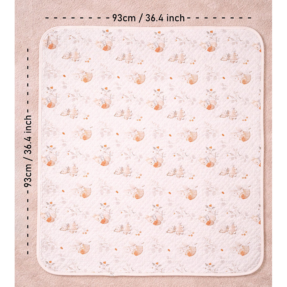 Berry Wooland Theme Soft Quilted Cotton Winter Wrapper with Hood for Newborn & Infants with Free storage Pouch