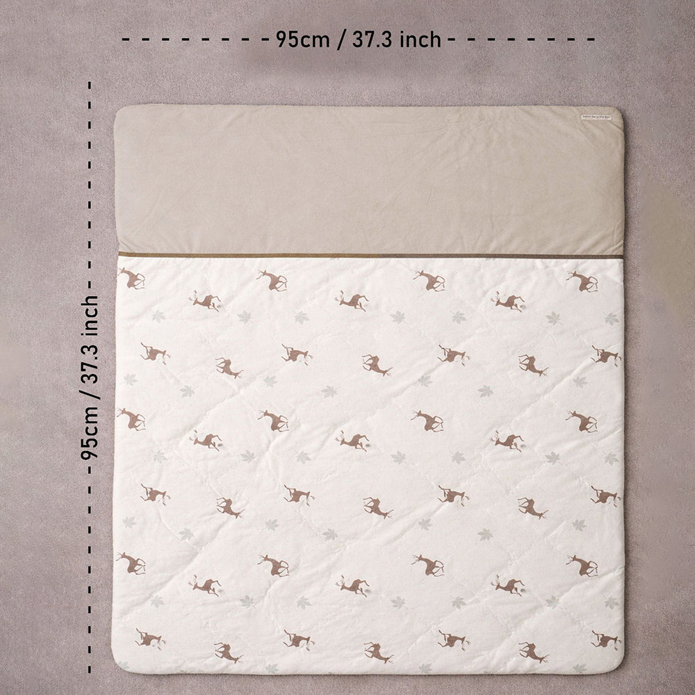 Brown Deer Theme Soft Cotton Winter Wrapper with Hood for Newborn & Infants with Free storage Pouch
