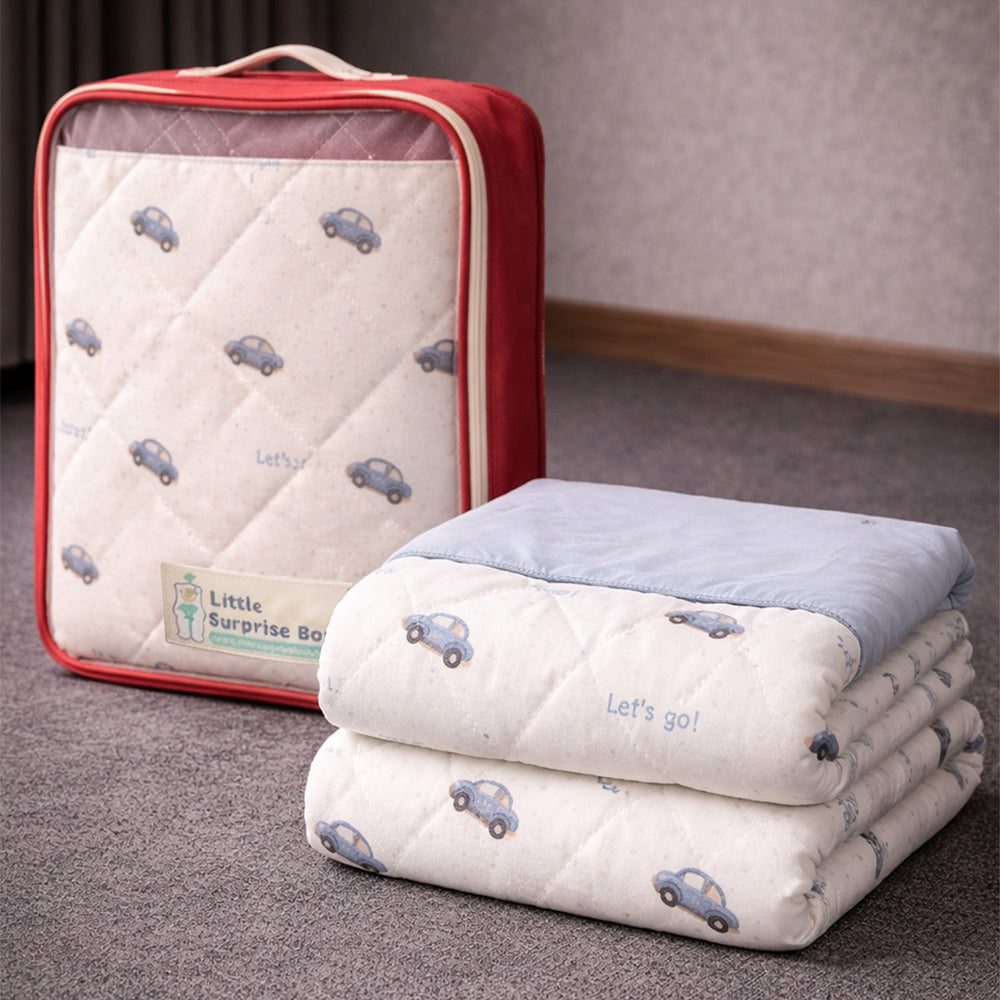 Grey Car Theme Soft Cotton Winter Wrapper with Hood for Newborn & Infants with Free storage Pouch