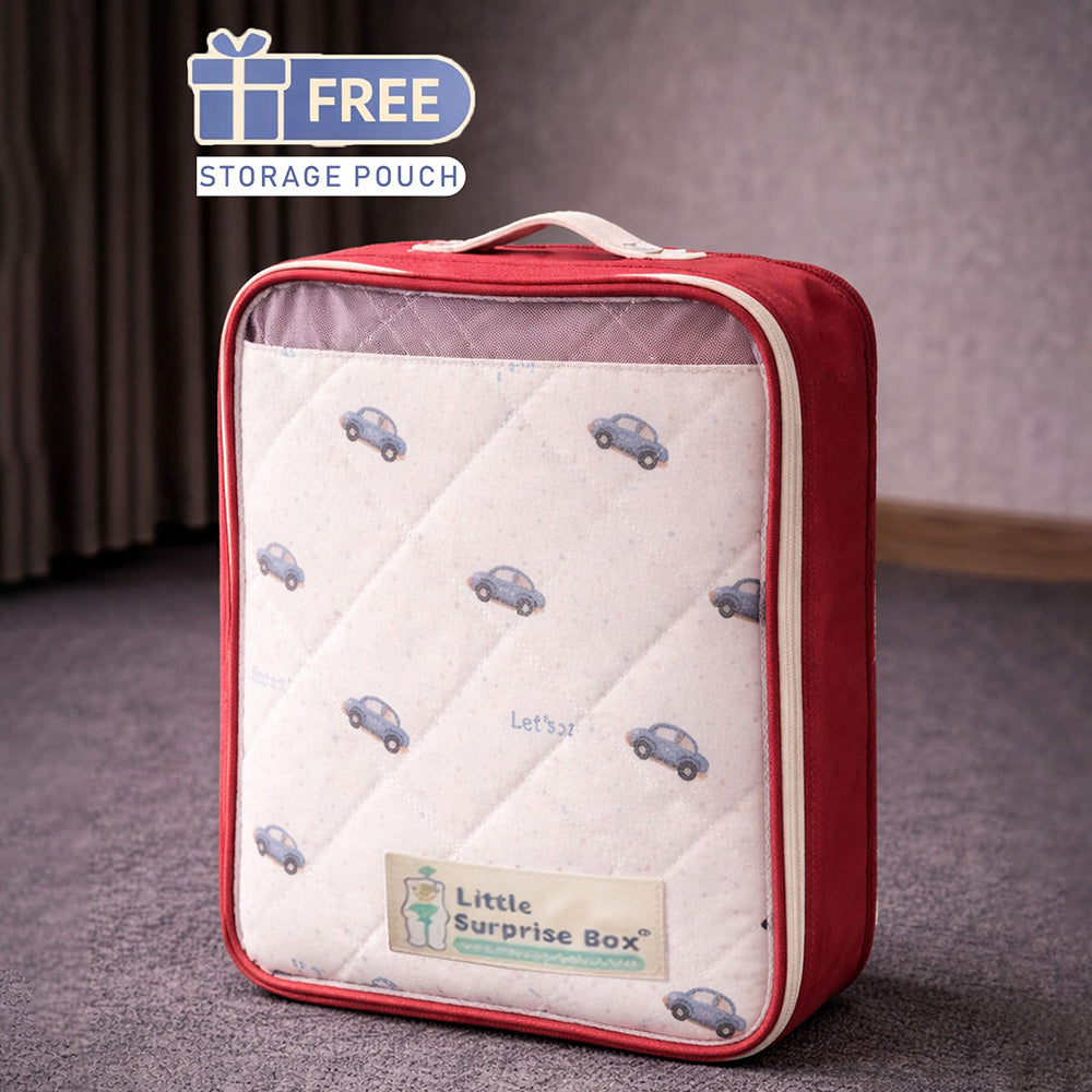 Grey Car Theme Soft Cotton Winter Wrapper with Hood for Newborn & Infants with Free storage Pouch