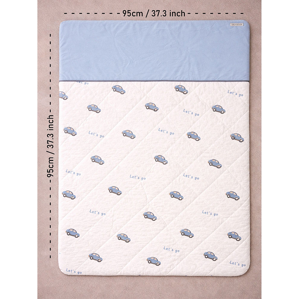 Grey Car Theme Soft Cotton Winter Wrapper with Hood for Newborn & Infants with Free storage Pouch