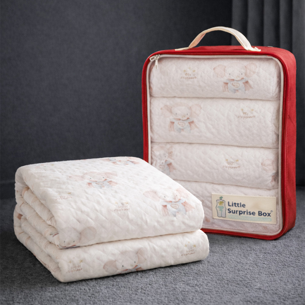 Superhero Elephant Theme Soft Quilted Cotton Winter Wrapper with Hood for Newborn & Infants with Free storage Pouch