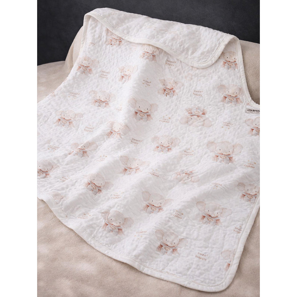 Superhero Elephant Theme Soft Quilted Cotton Winter Wrapper with Hood for Newborn & Infants with Free storage Pouch