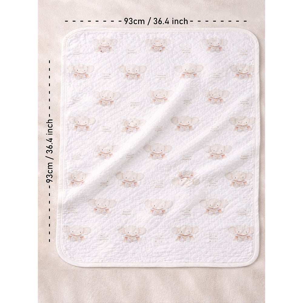 Superhero Elephant Theme Soft Quilted Cotton Winter Wrapper with Hood for Newborn & Infants with Free storage Pouch