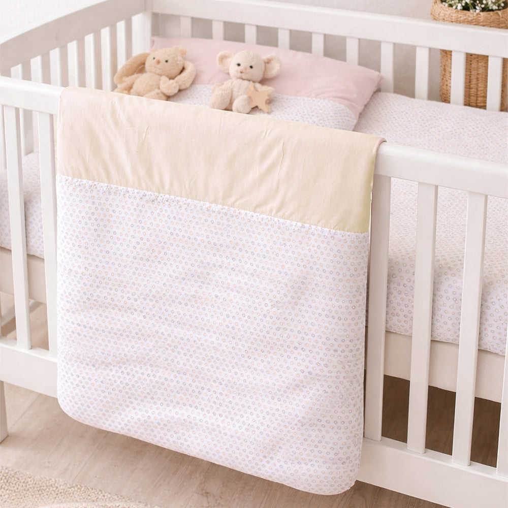 Small Leaves Theme Soft Cotton Winter Wrapper with Hood for Newborn & Infants with Free storage Pouch